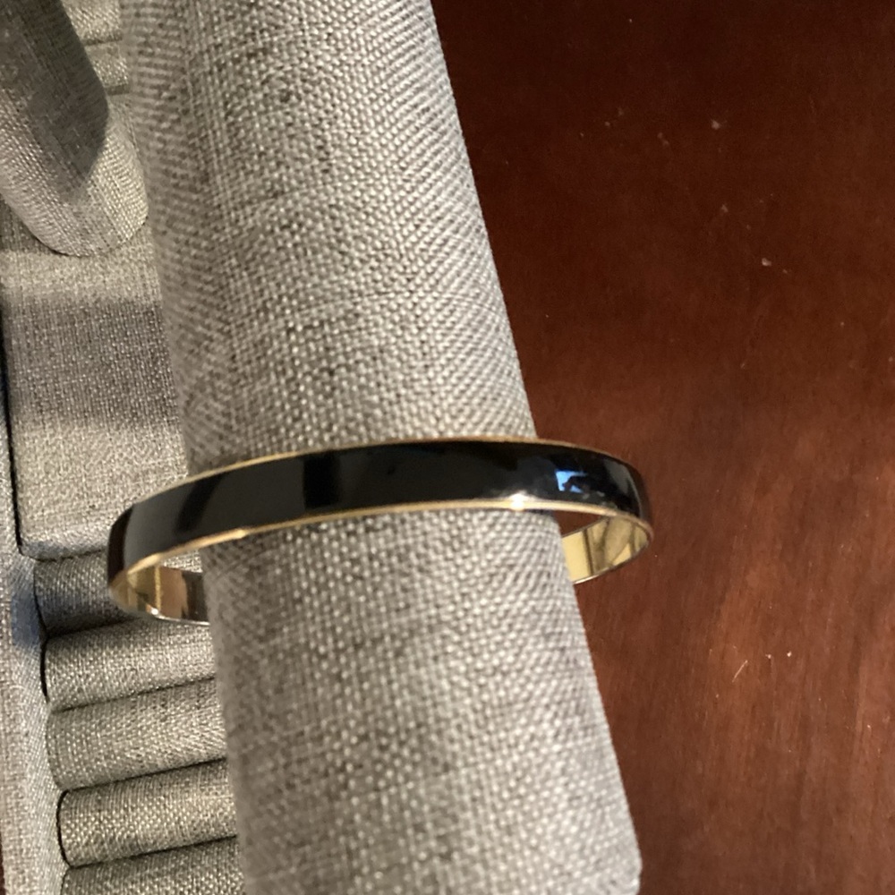 Black and Gold Bangle Bracelet